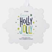 Carte Décorative Vacances de Noël Holly Jolly (Recto)