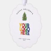Carte Décorative Vacances Entreprise Logo Noël Cadeau (Gauche)