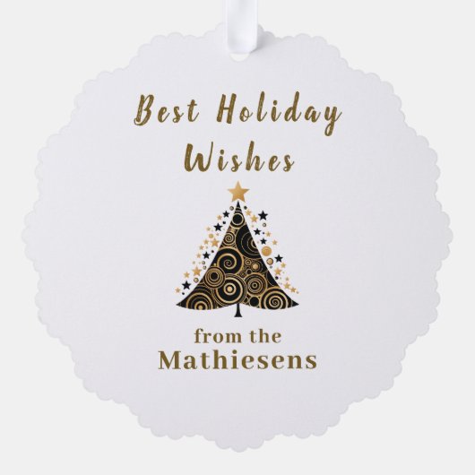 Carte Décorative Vacances Gold Black (Verso)