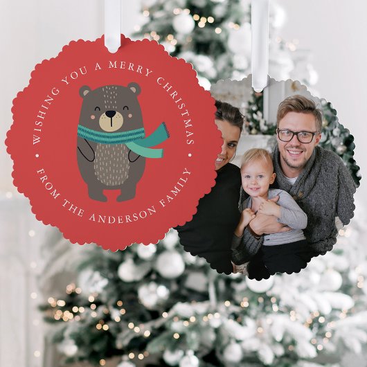 Carte Décorative Vacances photo de l'ours d'hiver