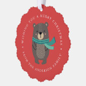 Carte Décorative Vacances photo de l'ours d'hiver (Gauche)