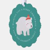 Carte Décorative Vacances photo de l'ours polaire (Gauche)