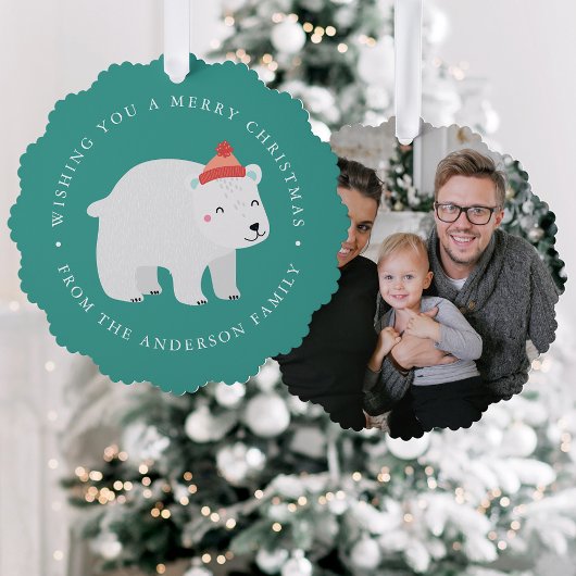 Carte Décorative Vacances photo de l'ours polaire