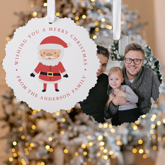 Carte Décorative Vacances photo du Père Noël