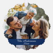 Carte Décorative Vacances photo famille double face moderne (Recto)