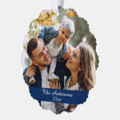 Carte Décorative Vacances photo famille double face moderne (Gauche)