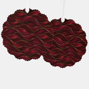 Carte Décorative Vagues de marbre rouge burgundy élégantes avec acc