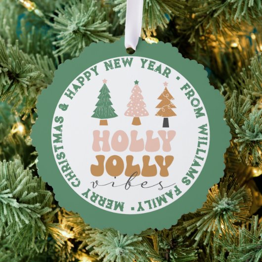 Carte Décorative vibes saintes, joyeux noël et vert nouvelle année (Insitu (Arbre))