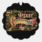 Carte Décorative Vidéo de Noël Floral (Recto)