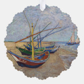 Carte Décorative Vincent van Gogh - Bateaux de pêche sur la plage (Verso)