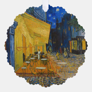 Carte Décorative Vincent van Gogh - Terrasse de café la nuit