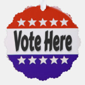 Carte Décorative Votez ici (Verso)