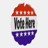 Carte Décorative Votez ici (Droite)