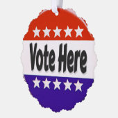 Carte Décorative Votez ici (Gauche)