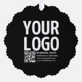 Carte Décorative Votre logo avec code QR et texte modifiables (Verso)
