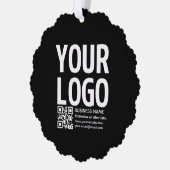 Carte Décorative Votre logo avec code QR et texte modifiables (Gauche)