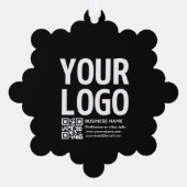 Carte Décorative Votre logo avec code QR et texte modifiables (Verso)