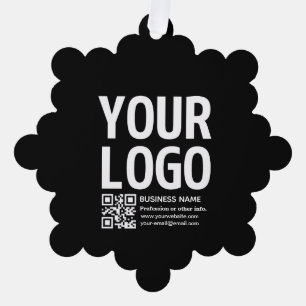Carte Décorative Votre logo avec code QR et texte modifiables