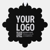 Carte Décorative Votre logo avec code QR et texte modifiables (Verso)
