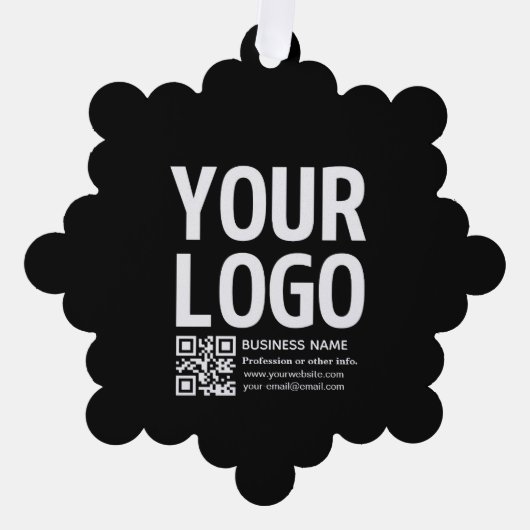 Carte Décorative Votre logo avec code QR et texte modifiables (Recto)