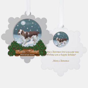 Carte Décorative Welsh Springer Spaniel Cadeaux de Noël