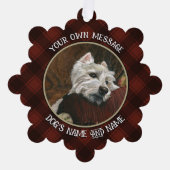Carte Décorative Westie sur canapé (Recto)