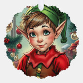 Carte Décorative Whimsical Cartoon Elf | Christmas (Recto)