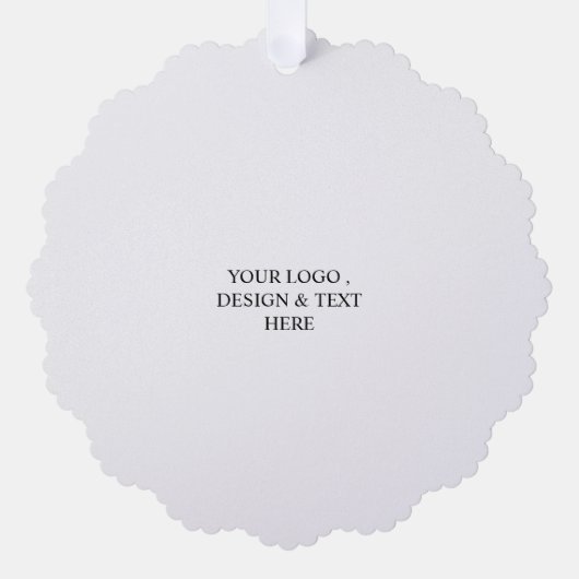 Carte Décorative White Personalized – Your Logo & Text Here (Recto)
