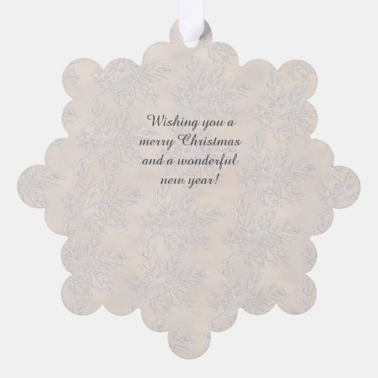 Carte Décorative Wide Arch Christmas Photo Light Holly Pattern (Verso)