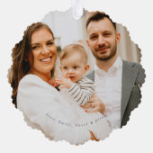 Carte Décorative Winter Christmas Wreath with Photo (Verso)