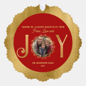 Carte Décorative Wishing You Holiday Season Peace Love and Jove (Recto)