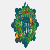 Carte Décorative Wreath Holly Jolly Famille Dark Turquoise (Droite)