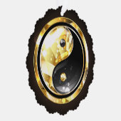 Carte Décorative Yin Yang or sur noir (Droite)