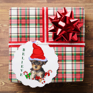 Carte Décorative Yorkshire Terrier Noël