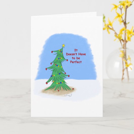 Carte décorée de l'arbre de Noël (Fleur jaune)