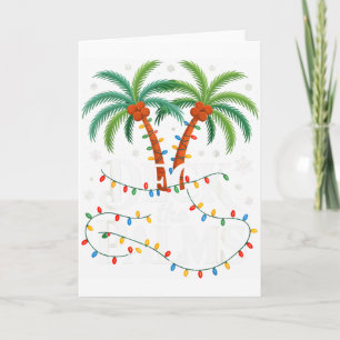 Carte Décorer les palmiers Noël tropical Hawaï palmier