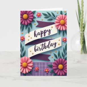Carte découpée en papier pour célébration