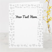 Carte Découpure en papier de forme de cœur (Fleur jaune)