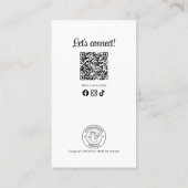 Carte d'écoute simple Logo en noir blanc (Dos)