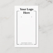 Carte d'écoute simple Logo en noir blanc (Devant)