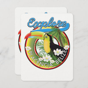 Carte Découvrez le logo de voyage de Placencia Belize