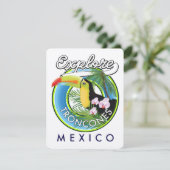 Carte Découvrez le logo rétro de Troncones Mexique (Debout devant)