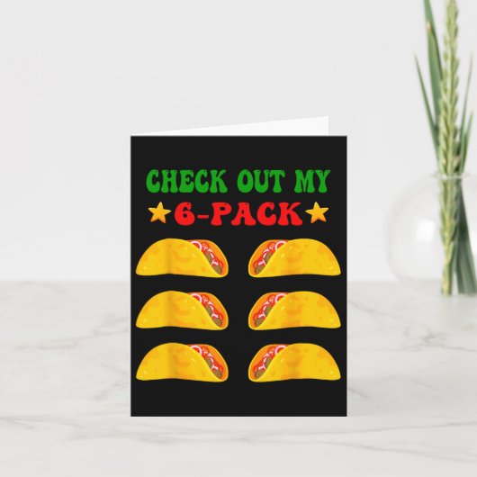 Carte Découvrez Mon Pack Six 6 Avec Tacos Pour Cinco De (Devant)