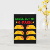 Carte Découvrez Mon Pack Six 6 Avec Tacos Pour Cinco De (Fleur jaune)