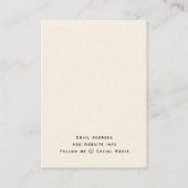 Carte d'écran à oreille simple et élégante (Dos)