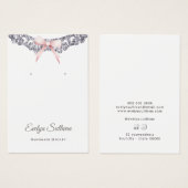 Carte d'écran d'oreille à arc rose à parties scint (Devant & derrière)