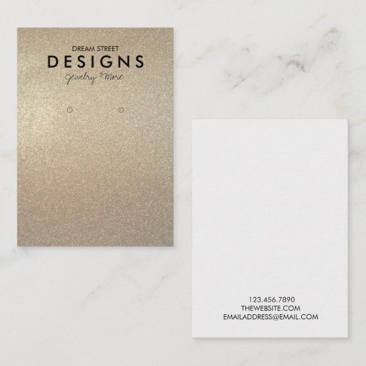 Carte d'écran d'oreille à la mode Parties scintill (Devant / Derrière)