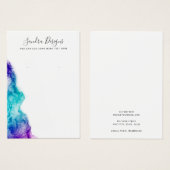 Carte d'écran d'oreille bleu aqua violet (Devant & derrière)