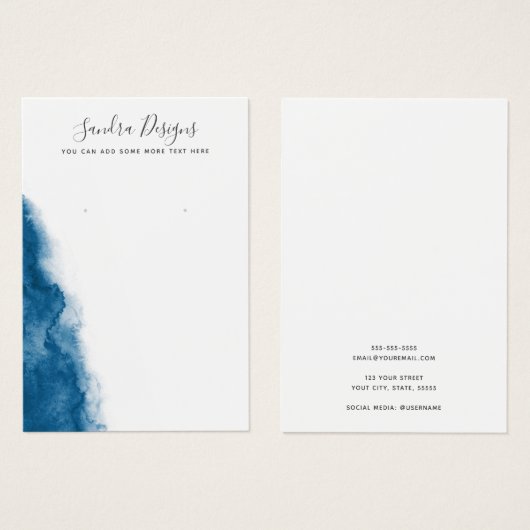 Carte d'écran d'oreille bleu foncé (Devant & derrière)