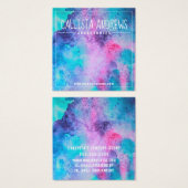 Carte d'écran d'oreille couleur bleu rose salé (Devant & derrière)